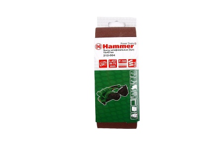 Лента шлиф. Hammerflex 212-004 75х475 Р100 по 3 шт